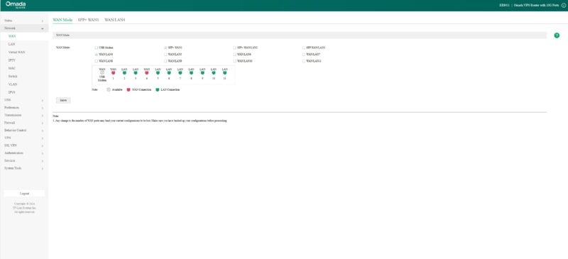 TP Link ER8411 Management Default WAN LAN Setup