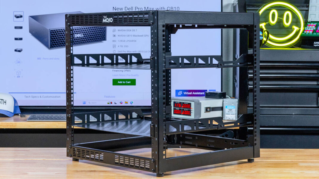 Tecmojo Mini Rack Project Tecmojo 12U Open Frame Network Rack Mini Review - ServeTheHome