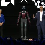 AMD CES 2026 Keynote Generative Bionics Robot Far Shot