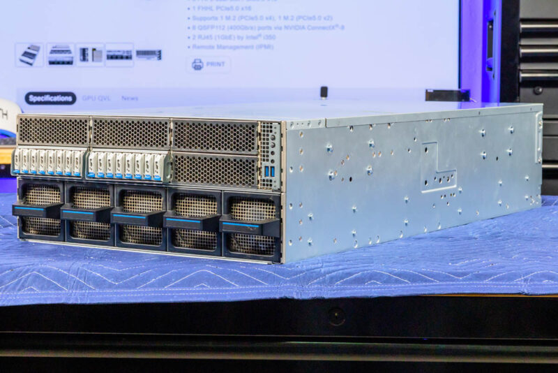 ASRock Rack 4UXGM GNR2 CX8 Front Angled 1