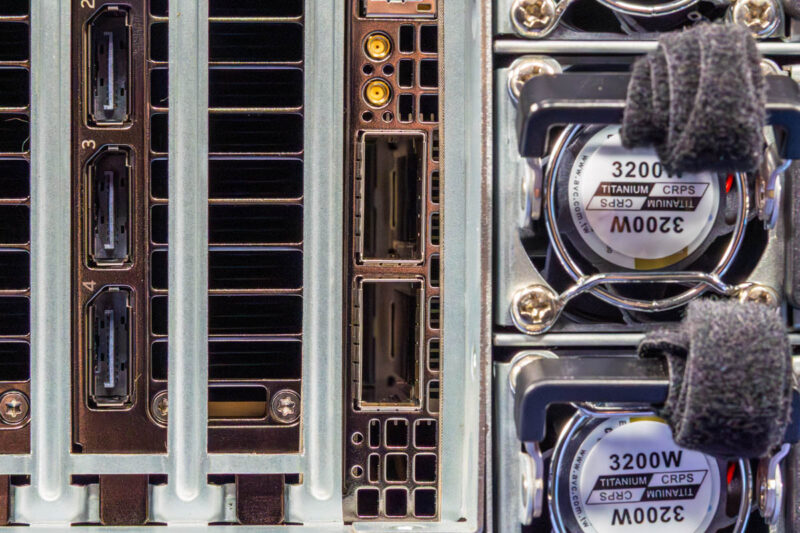 ASRock Rack 4UXGM GNR2 CX8 NVIDIA BlueField 3 QSFP Ports 1