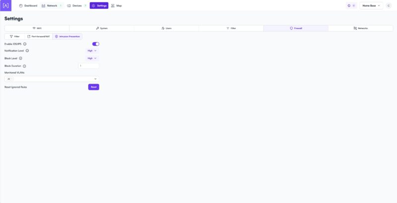 Alta Labs Route10 Settings IDS IPS On High