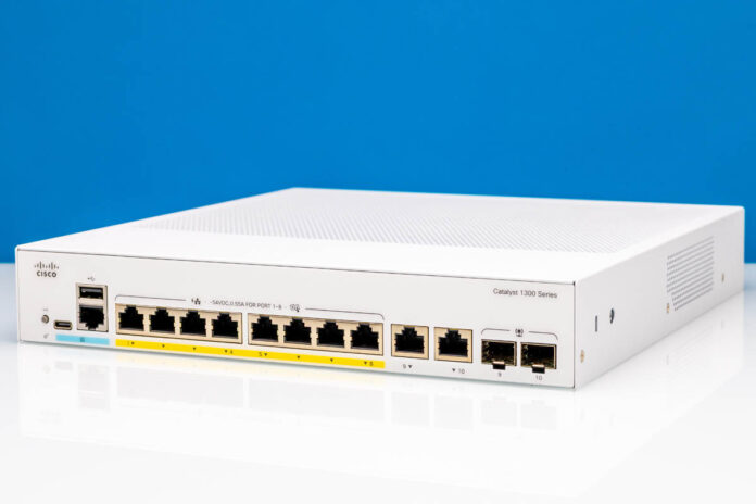 Cisco Catalyst 1300 8FP 2G Front Angled 1