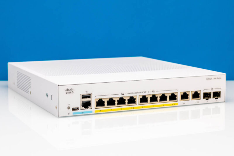 Cisco Catalyst 1300 8FP 2G Front Angled 2