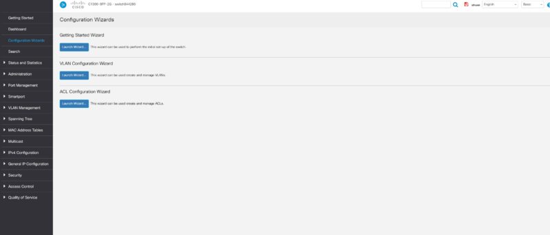 Cisco Catalyst C1300 8FP 2G Web UI Configuration Wizards