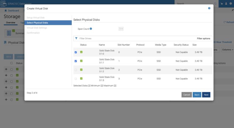 Dell PowerEdge R670 IDRAC 10 PERC Virtual Disk Setup 2