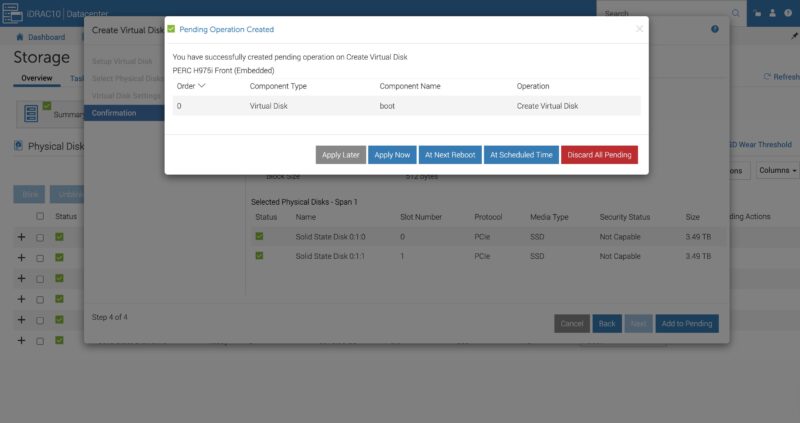 Dell PowerEdge R670 IDRAC 10 PERC Virtual Disk Setup 3