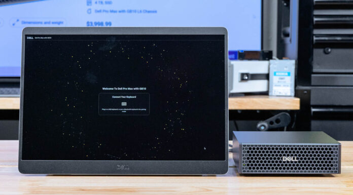 Dell Pro 14 Plus Portable Monitor P1425 Quick Look Dell Pro 14 Plus Portable Monitor P1425 With Dell Pro Max With GB10 No Keyboard And Mouse