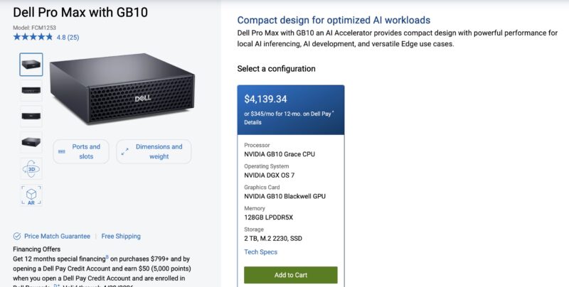 Dell Pro Max With GB10 Pricing January 2026