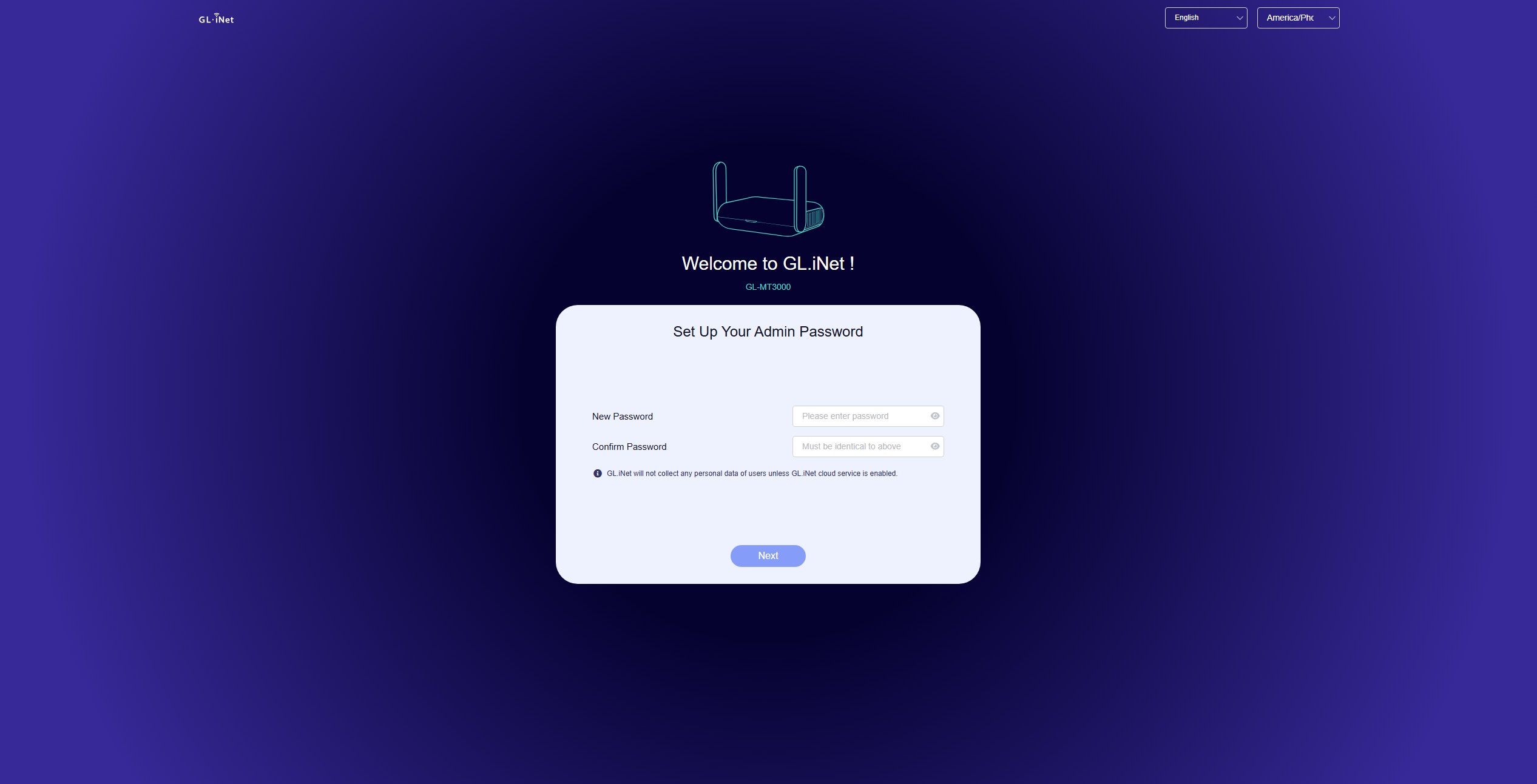 GL.iNet Beryl AX GL MT3000 Rear Angled 2