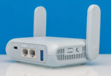 GL.iNet Beryl AX GL-MT3000 Travel Router Review GL.iNet Beryl AX GL MT3000 Rear Angled 2