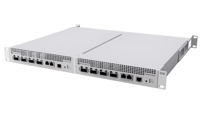 MikroTik CRS804 DDQ Launch Side By Side