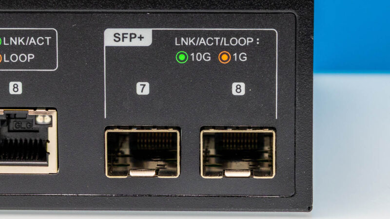 QNAP QSW L3208 2C6T 10GbE SFP+ RJ45 Ports 1