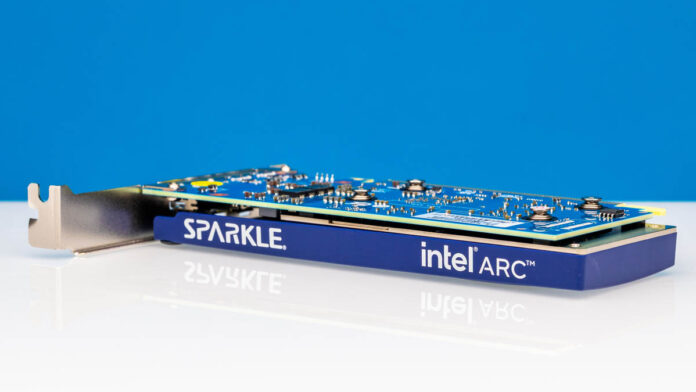 SPARKLE Intel Arc A310 Eco Rear Angled 2 SPARKLE Intel Arc A310 Eco Rear Angled 2