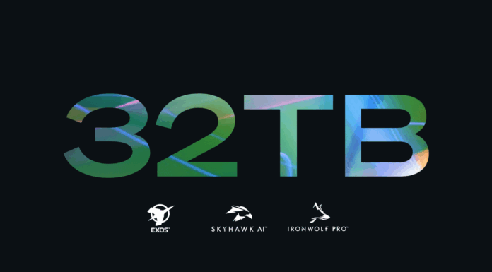 Seagate Shipping 32TB HAMR Hard Drives for Server, NAS, & Surveillance Markets Seagate 32TB Banner