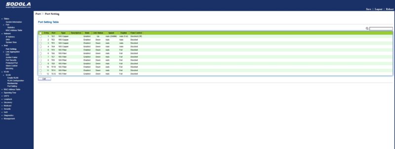 Sodola SL SWTGW2C48NS Ports