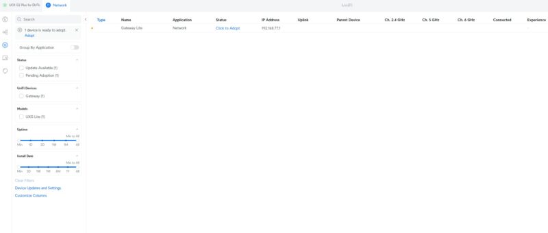 Ubiquiti Cloud Key Gen2 Plus UniFi Adopt Ubiquiti UXG Lite