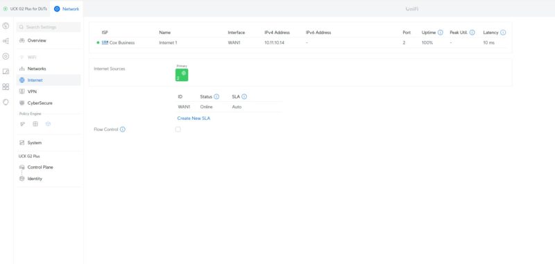 Ubiquiti UXG Lite UniFi Configure Internet