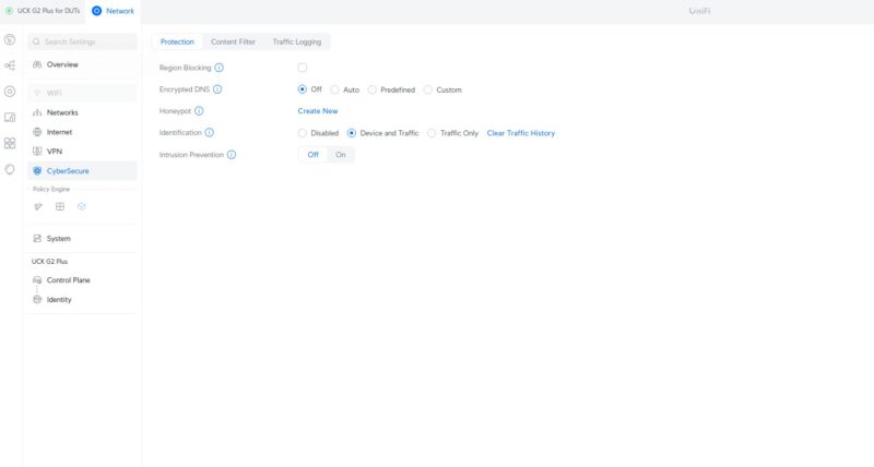Ubiquiti UXG Lite UniFi CyberSecure IDS Off