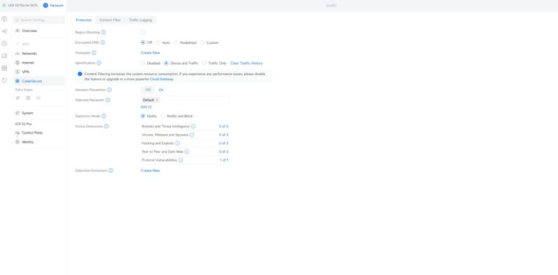 Ubiquiti UXG Lite UniFi CyberSecure IDS On