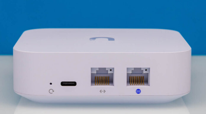 Ubiquiti UXG-Lite Review The Cheap Ubiquiti Gateway Ubiquiti UniFi Next Gen Gateway Lite Rear 1