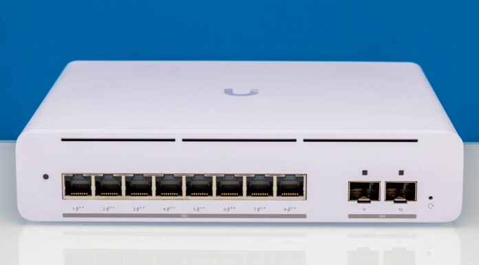 Ubiquiti UniFi USW-Pro-XG-8-PoE Review A 10Gbase-T Standout Product Ubiquiti UniFi USW Pro XG 8 PoE Front 2