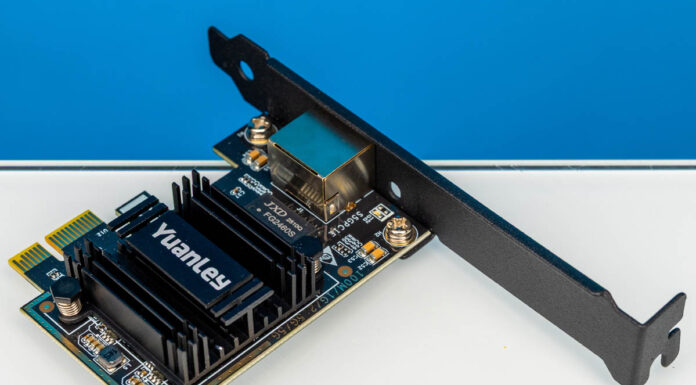 YuanLey 5GbE Realtek RTL8126 PCIe Network Adapter Review YuanLey 5G PCIe Network Card Top Down 1