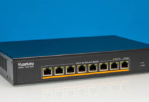 YuanLey YS50-0800 Review An 8-Port 5GbE Realtek-based Switch YuanLey YS50 0800 Front Angled 2