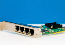 10Gtek Quad Port 2.5GbE Realtek RTL8125 NIC Review 10Gtek Quad Port Realtek RTL8125BG Front Angled 1