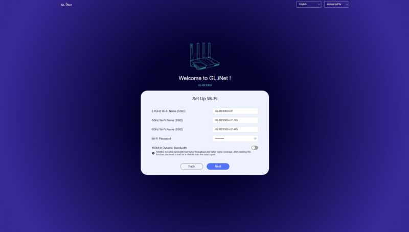 GL.iNet Flint 3 BE9300 Setup 2 WiFi
