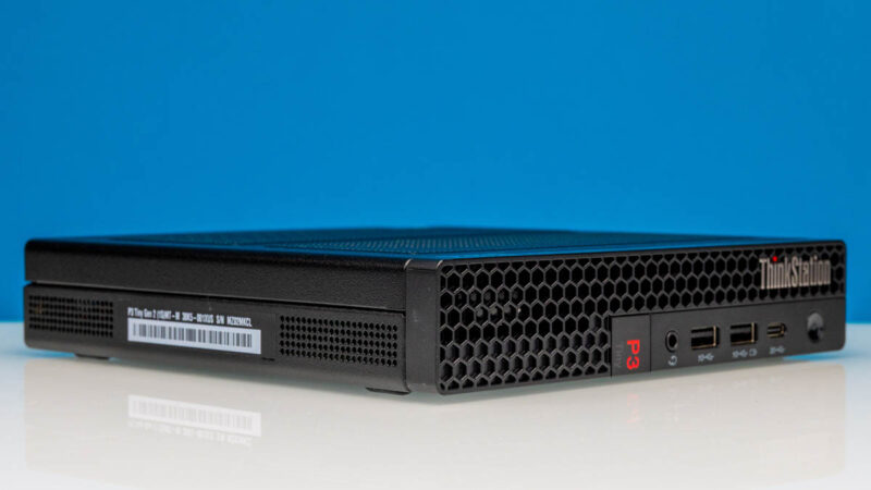 Lenovo ThinkStation P3 Tiny Gen 2 Workstation Front Angled 2