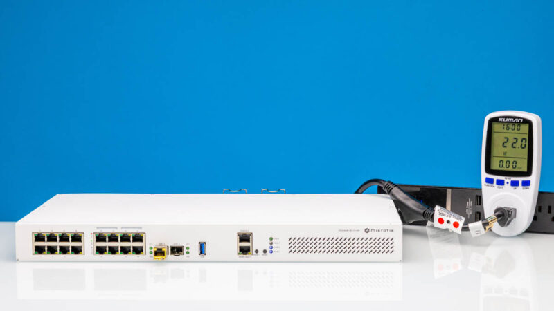 MikroTik CRS418 8P 8G 2S RM 10G SFP+ Power Consumption 1