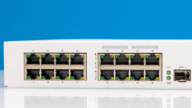 MikroTik CRS418 8P 8G 2S RM 1GbE Ports 3