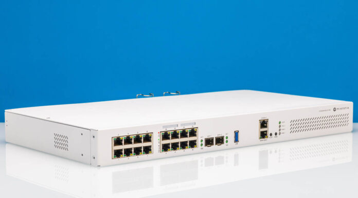 MikroTik CRS418-8P-8G-2S+RM Review An All-in-One PoE Switch and Router MikroTik CRS418 8P 8G 2S RM Front Angled 2