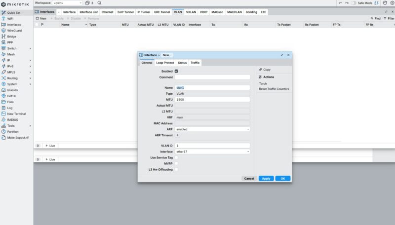 MikroTik CRS418 8P 8G 2S RM WinBox VLAN