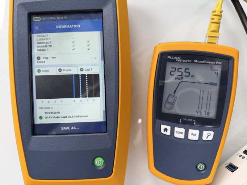 MikroTik CRS418 PoE Testing With Fluke Large