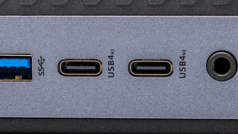 Minisforum MS 02 Ultra USB4 V2 Type C Ports 2