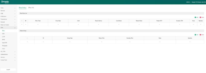 TP Link ER8411 IPSec VPN