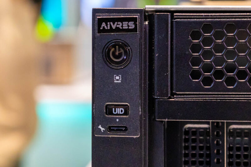 AIVRES Booth Tour NVIDIA HGX Rubin NVL8 Power Button 1