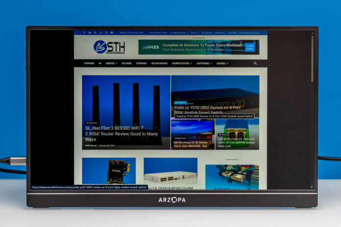 Arzopa Z1FC 16.1in 144Hz Portable Monitor Front 2