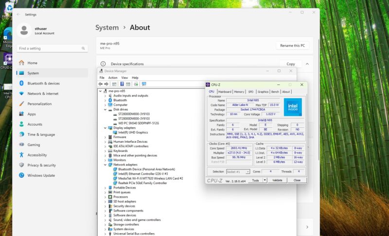 Beelink ME Pro NAS N95 Windows 11 Device Manager