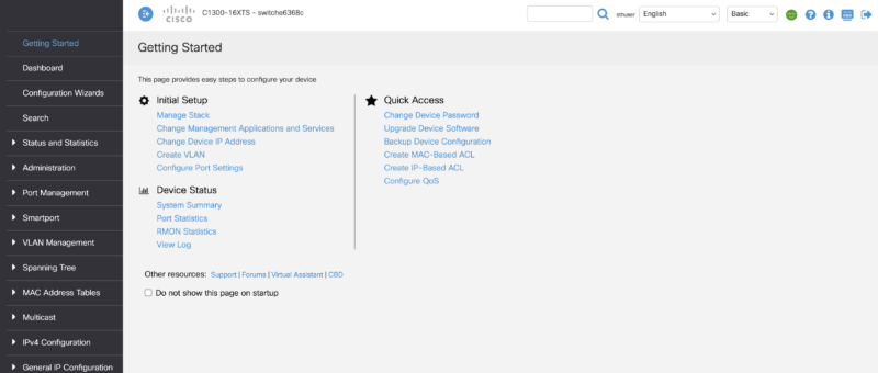 Cisco Catalyst C1300 16XTS Management Web UI Getting Started