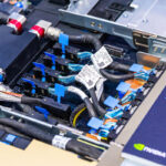 Gigabyte Booth Tour Liquid Cooled NVIDIA HGXT Rubin NVL8 Server Cables 1