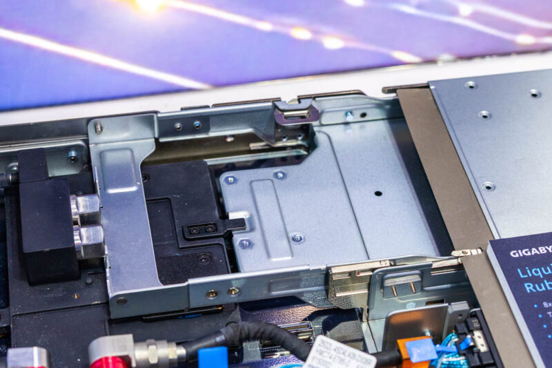 Gigabyte Booth Tour Liquid Cooled NVIDIA HGXT Rubin NVL8 Server GPU Drive Bay 1