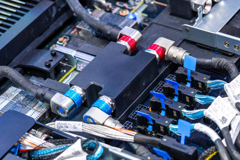 Gigabyte Booth Tour Liquid Cooled NVIDIA HGXT Rubin NVL8 Server Liquid Cooling 1