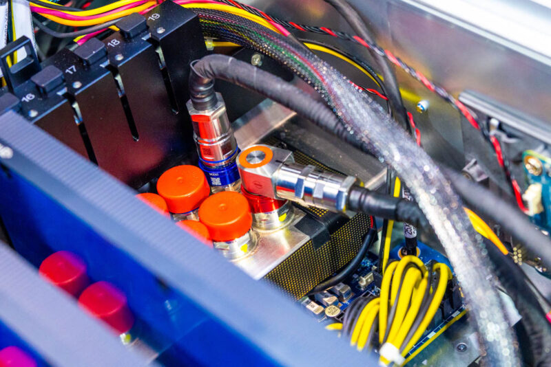 Gigabyte Booth Tour Liquid Cooled NVIDIA HGXT Rubin NVL8 Server Liquid Cooling 3