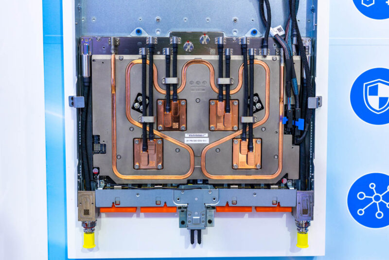 Gigabyte Booth Tour NVIDIA NVLink Switch Tray 3