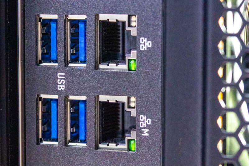 Gigabyte Booth Tour W775 V10 L01 Front IO Ports 1