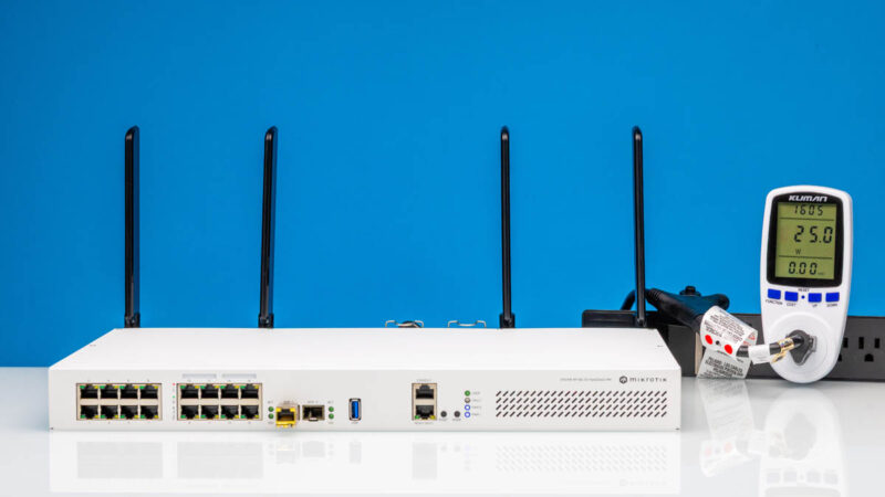 MikroTik CRS418 8P 8G 2S 5axQ2axQ RM 10G Power Consumption 1