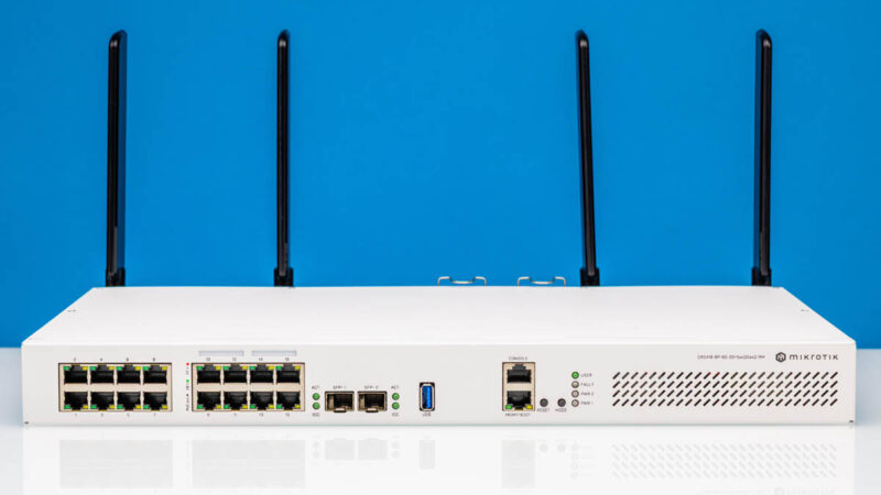 MikroTik CRS418 8P 8G 2S 5axQ2axQ RM Front 1